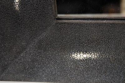 Custom Black Shagreen Mirror