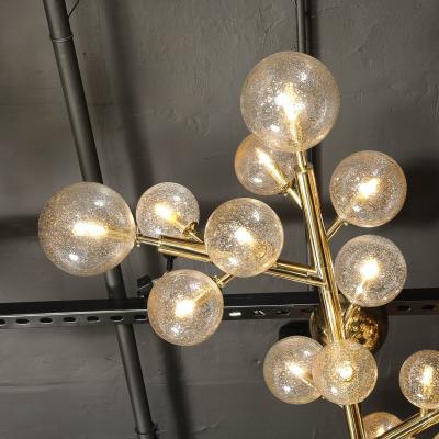 Custom Branch Form Hand blown Murano Glass w 24k Gold Brass Fitted Chandelier