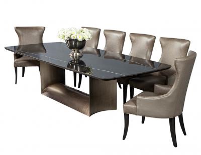 Custom Cannon Modern Porcelain Top Dining Table