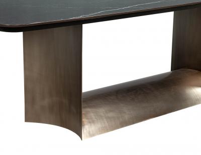 Custom Cannon Modern Porcelain Top Dining Table