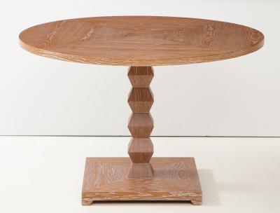Custom Cerused Oak Center Table inspired by French 1940s Design