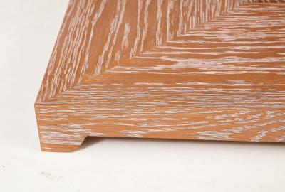 Custom Cerused Oak Center Table inspired by French 1940s Design