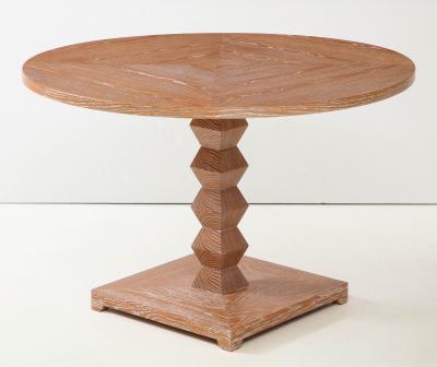 Custom Cerused Oak Center Table inspired by French 1940s Design