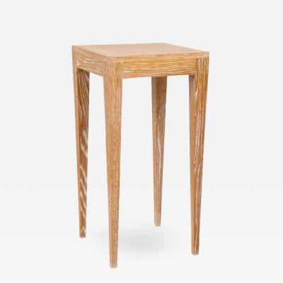 Custom Cerused Oak Table on Tapered Legs