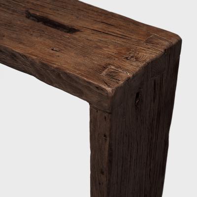 Custom Coffee Reclaimed Elm Waterfall Table