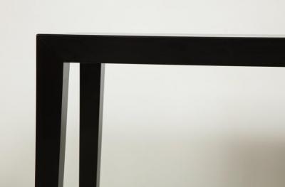 Custom Ebonized Console with Blue Parchment Top