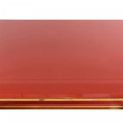 Custom French 1940s Style Red Lacquered Coffee Table
