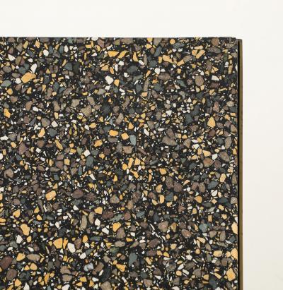 Custom Game Table Terrazzo Top With Brass Base