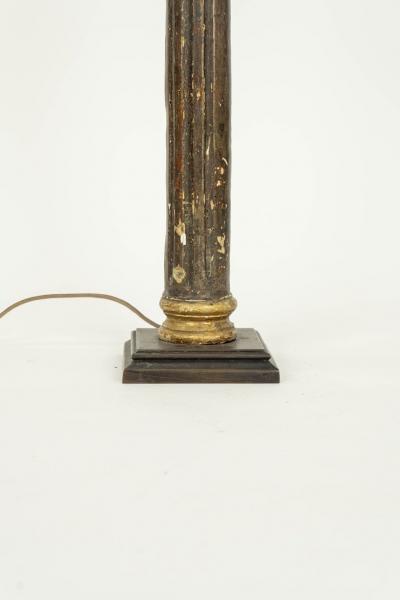 Custom Giltwood Column Table Lamp