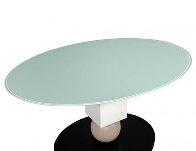 Custom Glass Top Modern Dining Table