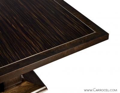 Custom Made Art Deco Macassar Ebony Dining Table by Carrocel