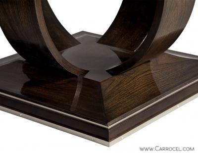 Custom Made Art Deco Macassar Ebony Dining Table by Carrocel