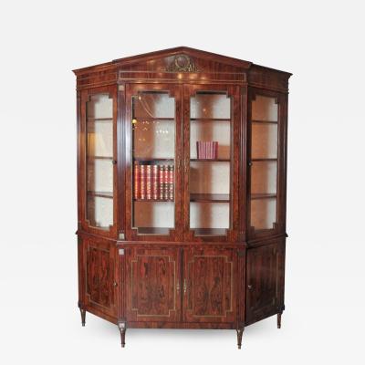 Custom Made Maison Jansen Rosewood Breakfront Bookcase