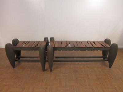 Custom Made Modern Slat Bench
