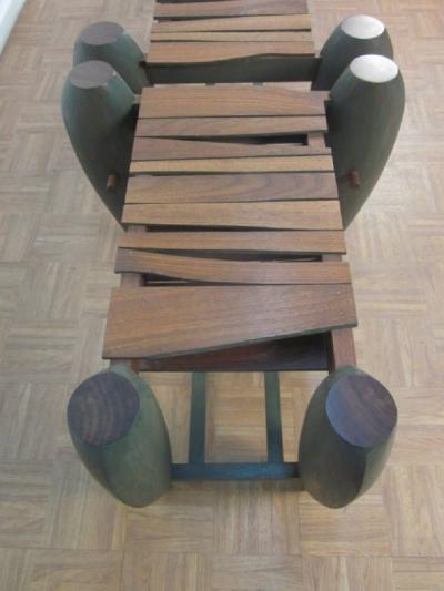 Custom Made Modern Slat Bench
