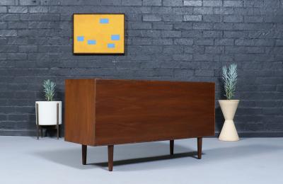Custom Made Multi Color Lacquered Walnut Credenza by Danish Modern LA