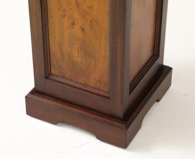 Custom Made Walnut And Burl wood Pedestal