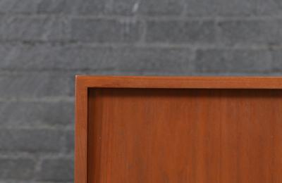 Custom Made Walnut Credenza w Sliding Doors by Danish Modern LA