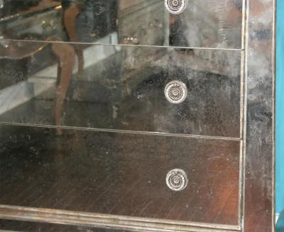 Custom Mirrored Ball Foot Dressers