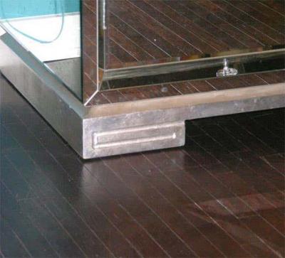 Custom Mirrored Greek Key Base Console