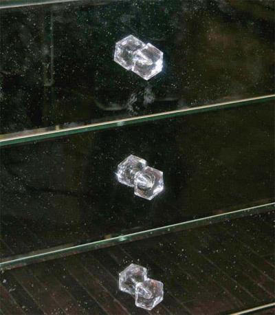 Custom Mirrored Greek Key Base Console