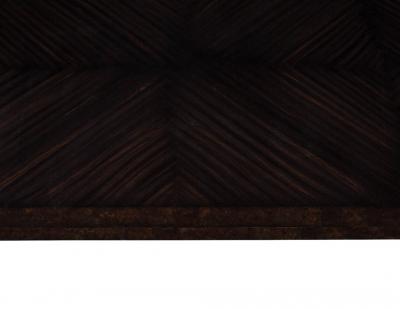 Custom Modern Dining Table Macassar Diamond Pattern Top