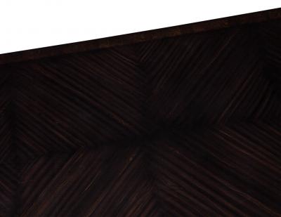 Custom Modern Dining Table Macassar Diamond Pattern Top