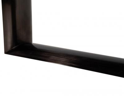 Custom Modern Porcelain Top Dining Table Curved Metal Pedestal
