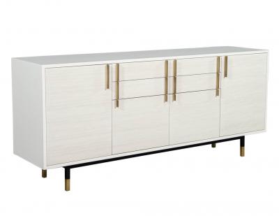 Custom Modern White Buffet Sideboard