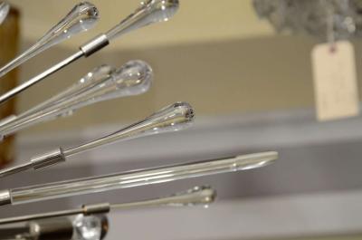 Custom Nickel Plated Tear Drop Sputnik Chandelier