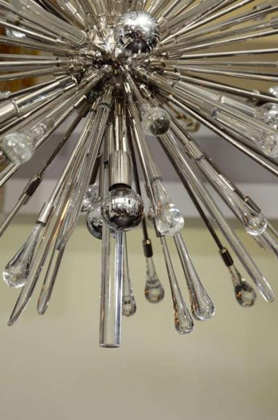 Custom Nickel Plated Tear Drop Sputnik Chandelier