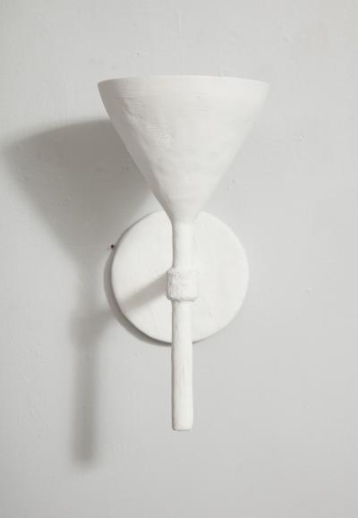 Custom Pair Cone Shaped Plaster Sconces in the Giacometti manner 21st c