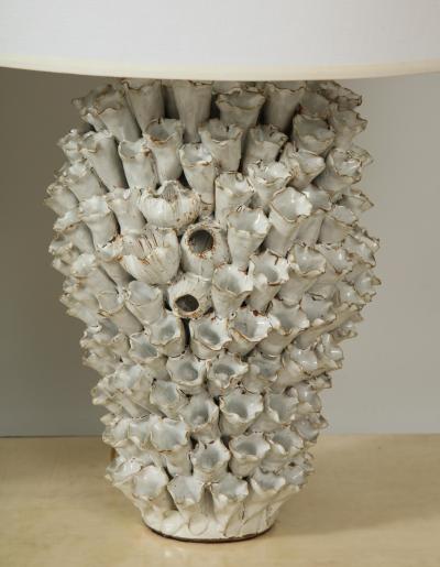 Custom Pair of Barnacle Ceramic Lamps