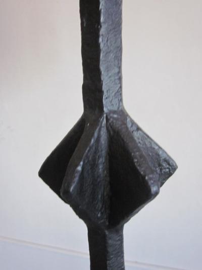 Custom Pair of French Wrought Iron Star Floor Lamps