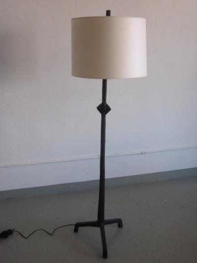 Custom Pair of French Wrought Iron Star Floor Lamps