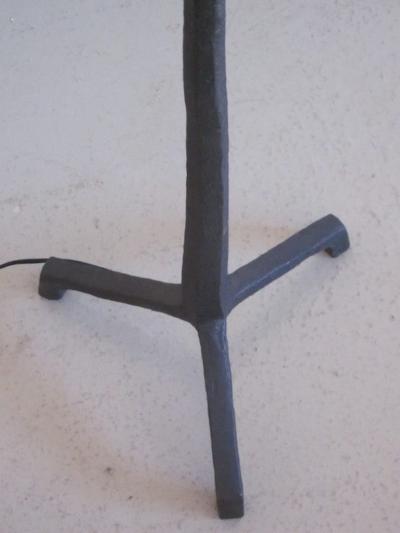 Custom Pair of French Wrought Iron Star Floor Lamps