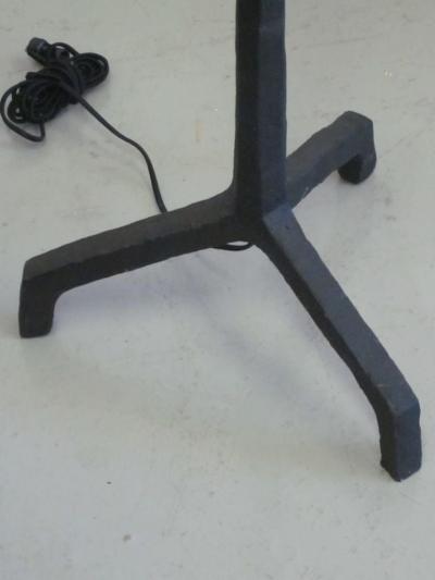 Custom Pair of French Wrought Iron Star Floor Lamps