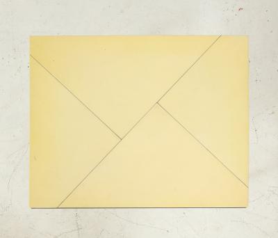 Custom Parchment Top Table with Iron Base