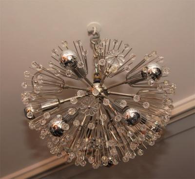 Custom Petite Austrian Snowflake Crystal Flush Mount