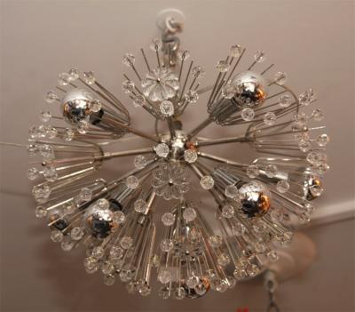 Custom Petite Austrian Snowflake Crystal Flush Mount