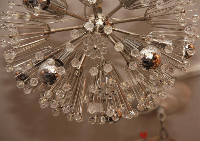 Custom Petite Austrian Snowflake Crystal Flush Mount