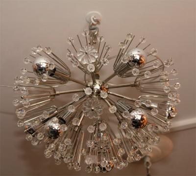 Custom Petite Austrian Snowflake Crystal Flush Mount