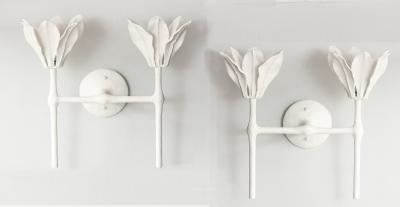 Custom Plaster Fleur Sconces
