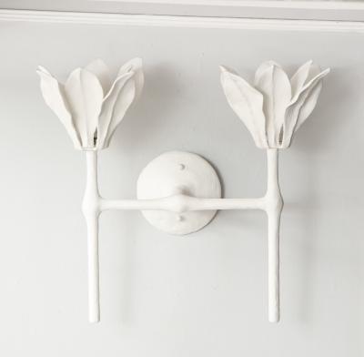 Custom Plaster Fleur Sconces