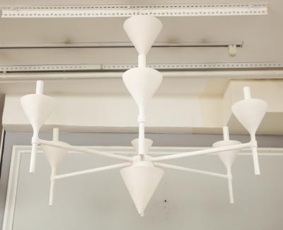 Custom Plaster Gaston Six Arm Chandelier Fixture