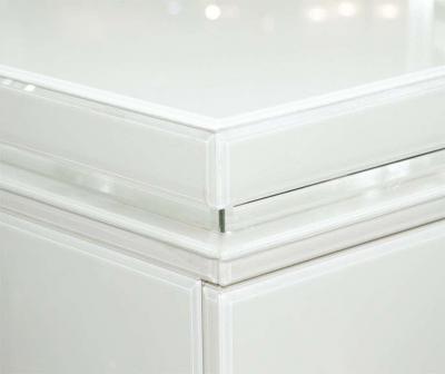 Custom Reverse Painted Glass Sideboard