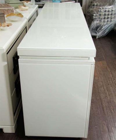 Custom Reverse Painted Glass Sideboard