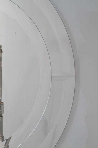 Custom Round Clear Mirror in the Manner of Karl Springer