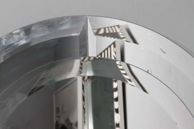Custom Round Clear Mirror in the Manner of Karl Springer