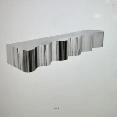 Custom Stainless Steel Wall Mounted Wave Console 90 Wide